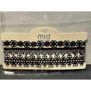 Mia Collection choker necklace fashion jewelry black MVS0048 GBK